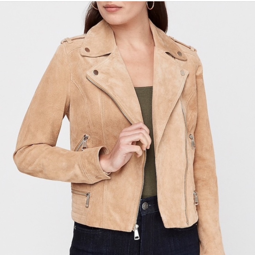 Genuine Suede Moto Jacket